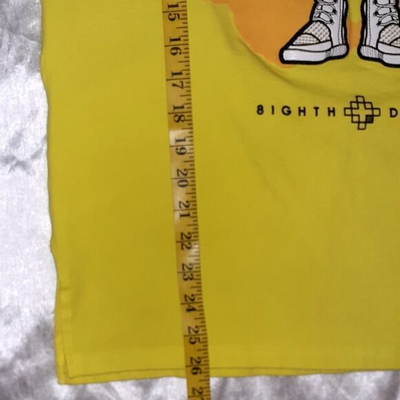 8ighth Dstrkt Tee Shirt Bear Hoodie Zipper Size XL Yellow - Picture 7 of 8